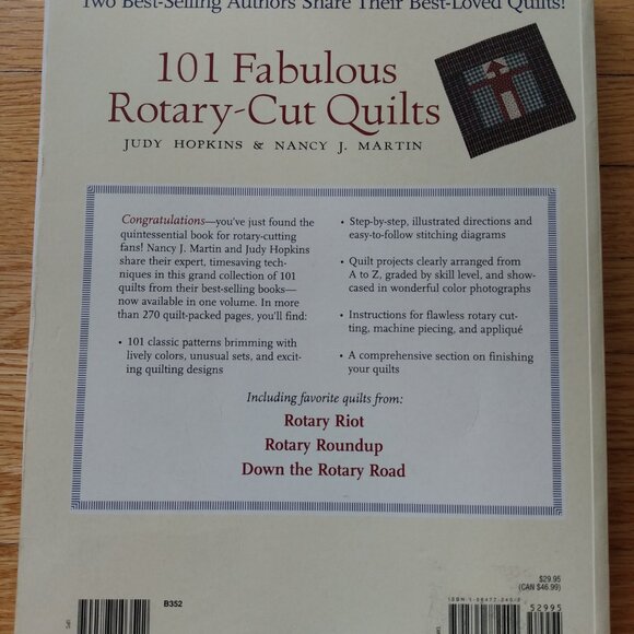 Vintage Quilting Pattern Book 101 Fabulous Rotary Cut Quilts Patchwork Place - Picture 3 of 16